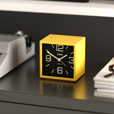 Newgate Cube Mantel Clock - Citrus Yellow