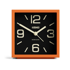Newgate Cube Mantel Clock - Pumpkin Orange