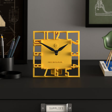 Newgate Highline Mantel Clock - Yellow