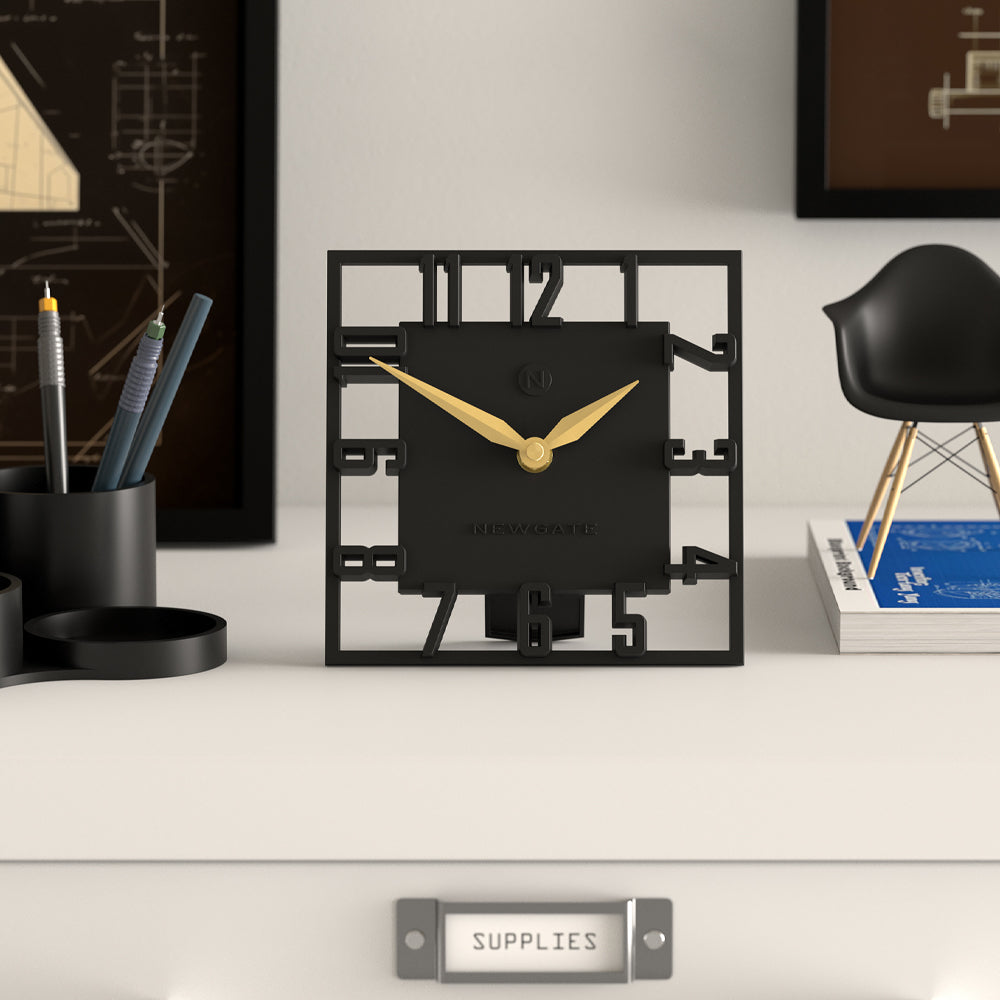 Newgate Highline Mantel Clock - Black
