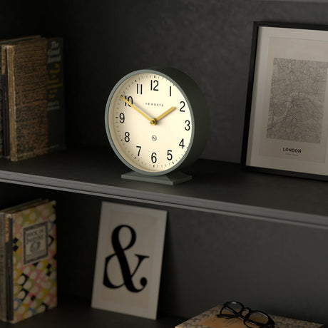 Newgate Q Mantel Clock - Asparagus Green