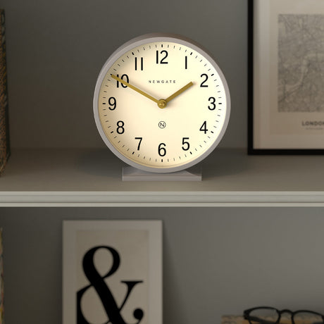 Newgate Q Mantel Clock - Clock Grey