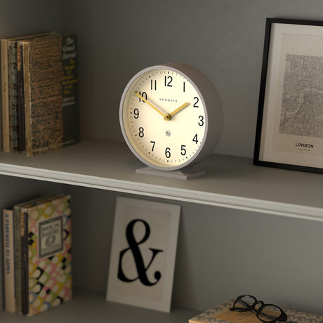 Newgate Q Mantel Clock - Clock Grey