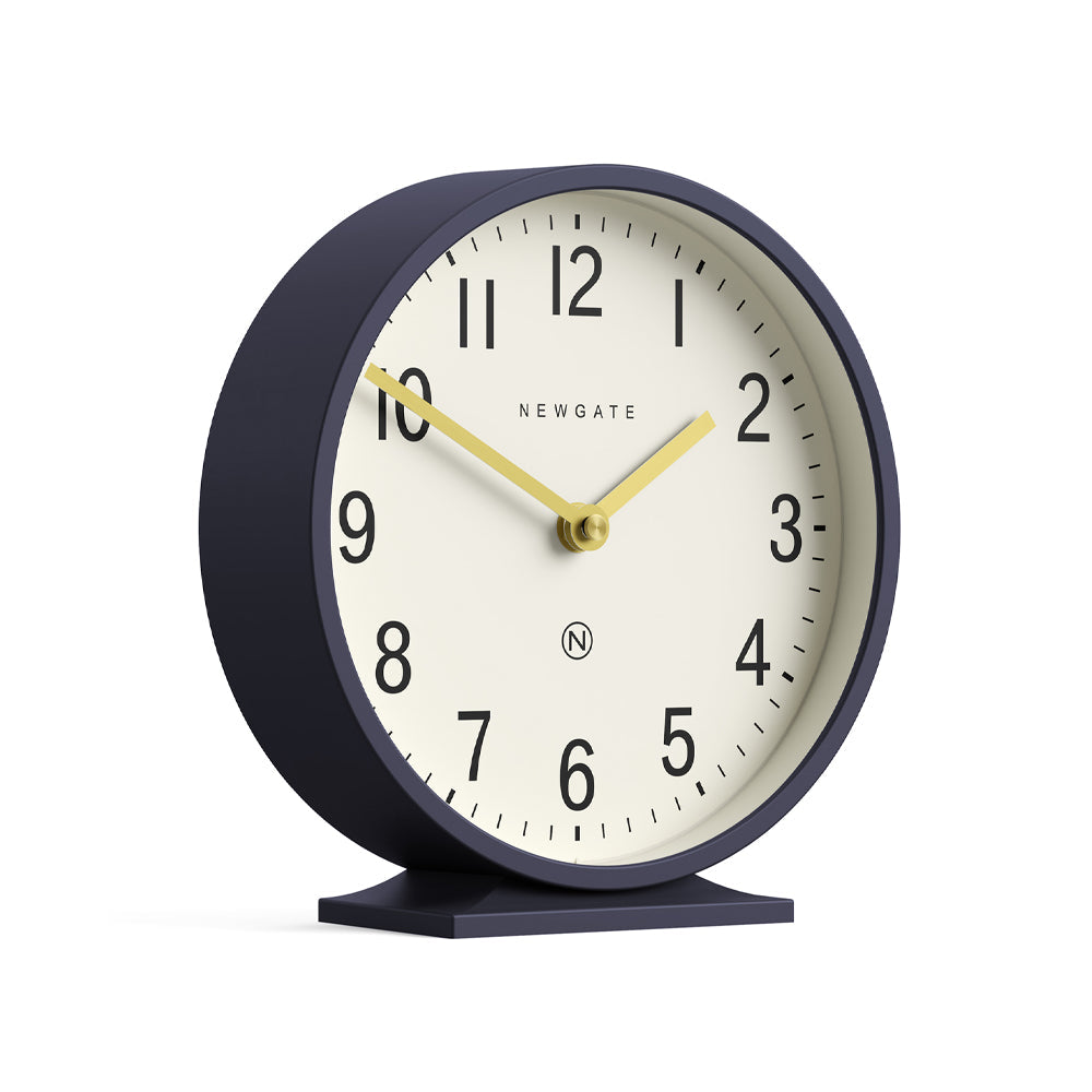 Newgate Q Mantel Clock - Petrol Blue