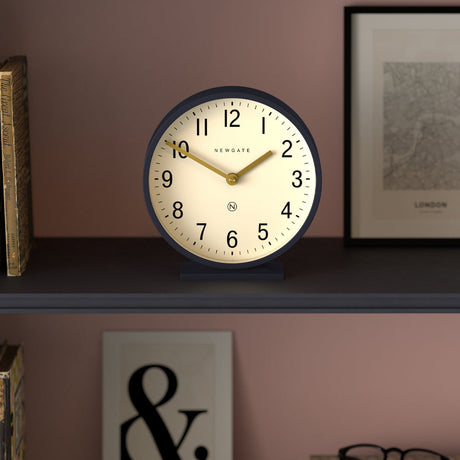 Newgate Q Mantel Clock - Petrol Blue