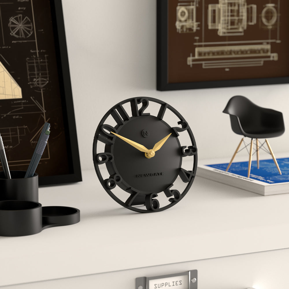 Newgate Timewarp Mantel Clock - Black