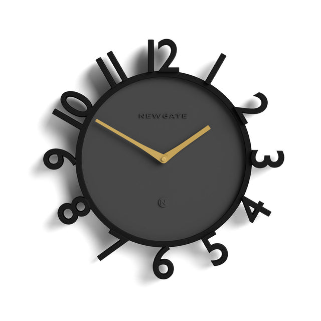 Newgate Monorail Wall Clock - Black