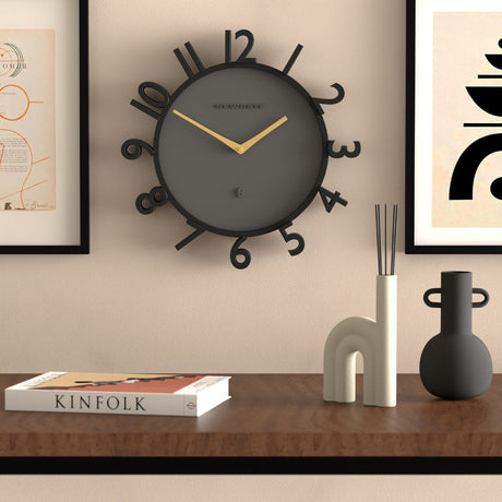 Newgate Monorail Wall Clock - Black