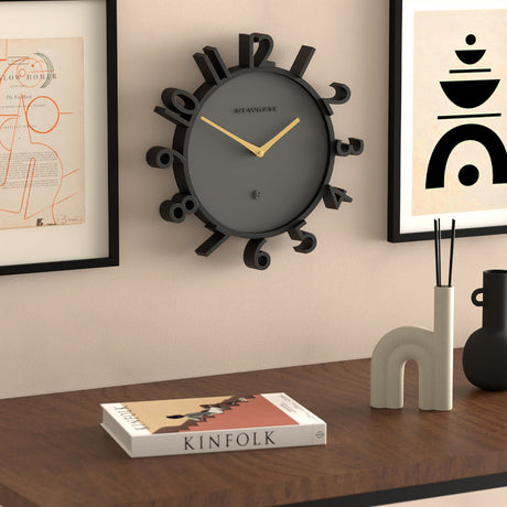 Newgate Monorail Wall Clock - Black