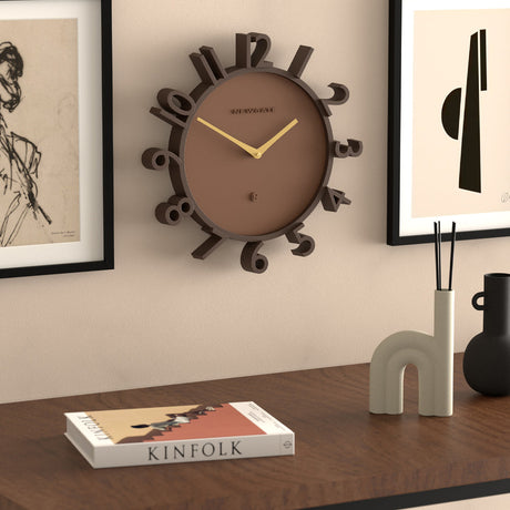 Newgate Monorail Wall Clock - Brown