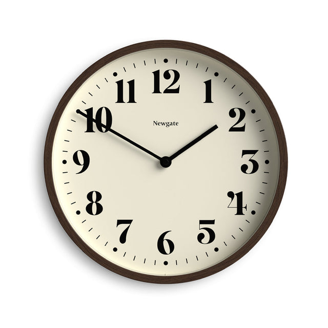 Newgate Number Four Theatre Wall Clock - Faux Dark Wood