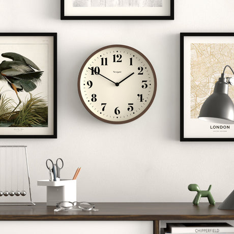 Newgate Number Four Theatre Wall Clock - Faux Dark Wood