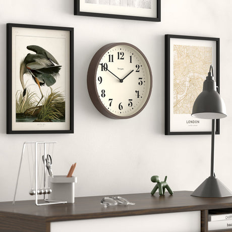 Newgate Number Four Theatre Wall Clock - Faux Dark Wood