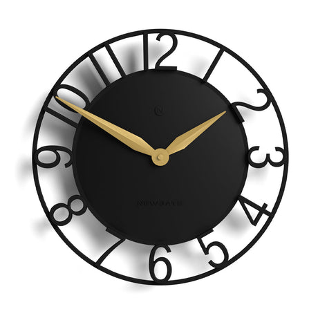 Newgate Time Traveller Wall Clock - Black