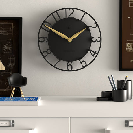 Newgate Time Traveller Wall Clock - Black