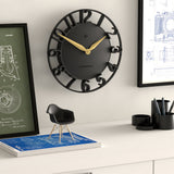Newgate Time Traveller Wall Clock - Black