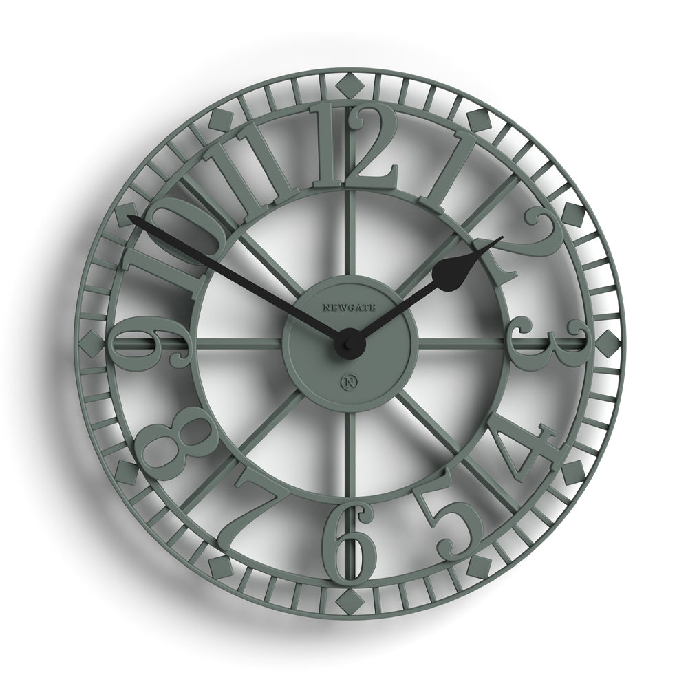 Newgate Warehouse Wall Clock - Asparagus Green