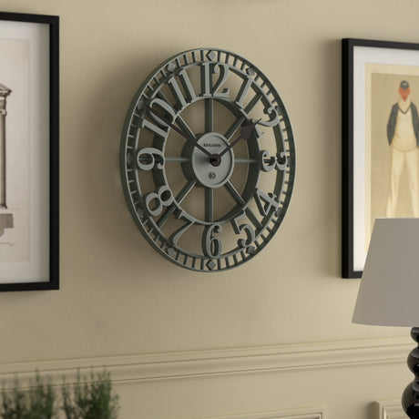Newgate Warehouse Wall Clock - Asparagus Green