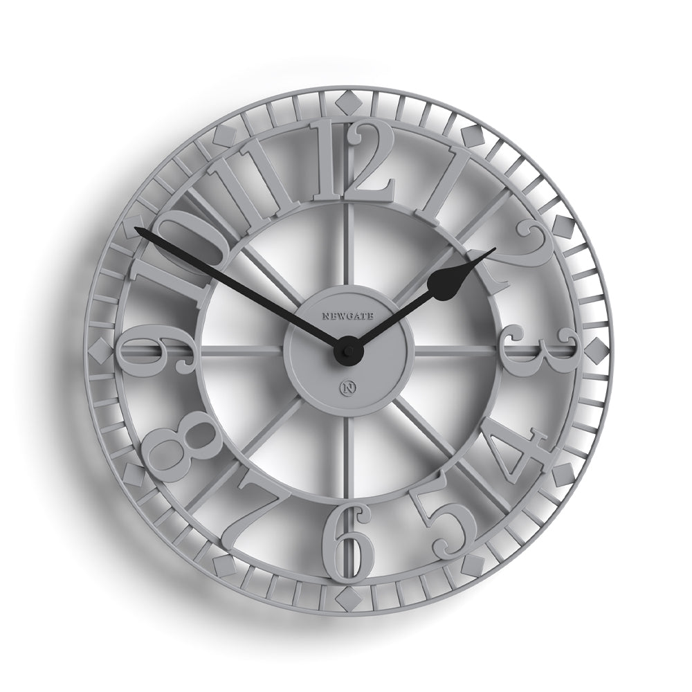 Newgate Warehouse Wall Clock - Clockwork Grey