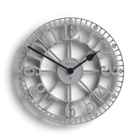 Newgate Warehouse Wall Clock - Clockwork Grey