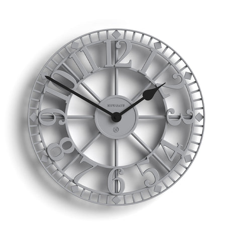 Newgate Warehouse Wall Clock - Clockwork Grey