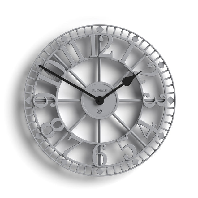 Newgate Warehouse Wall Clock - Clockwork Grey