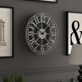 Newgate Warehouse Wall Clock - Clockwork Grey