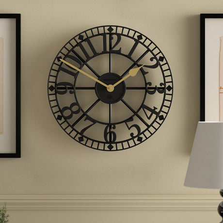 Newgate Warehouse Wall Clock - Black