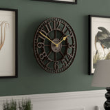 Newgate Warehouse Wall Clock - Mocha Brown