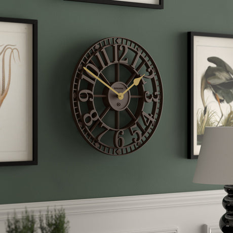 Newgate Warehouse Wall Clock - Mocha Brown