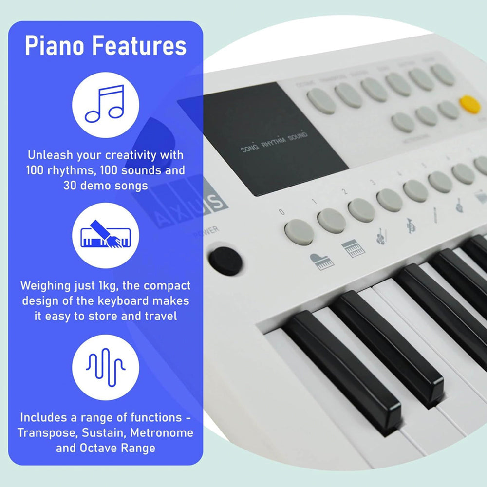 Axusd Axus Mini Keyboard 37 Key Keyboard - White – Boutique Retailer