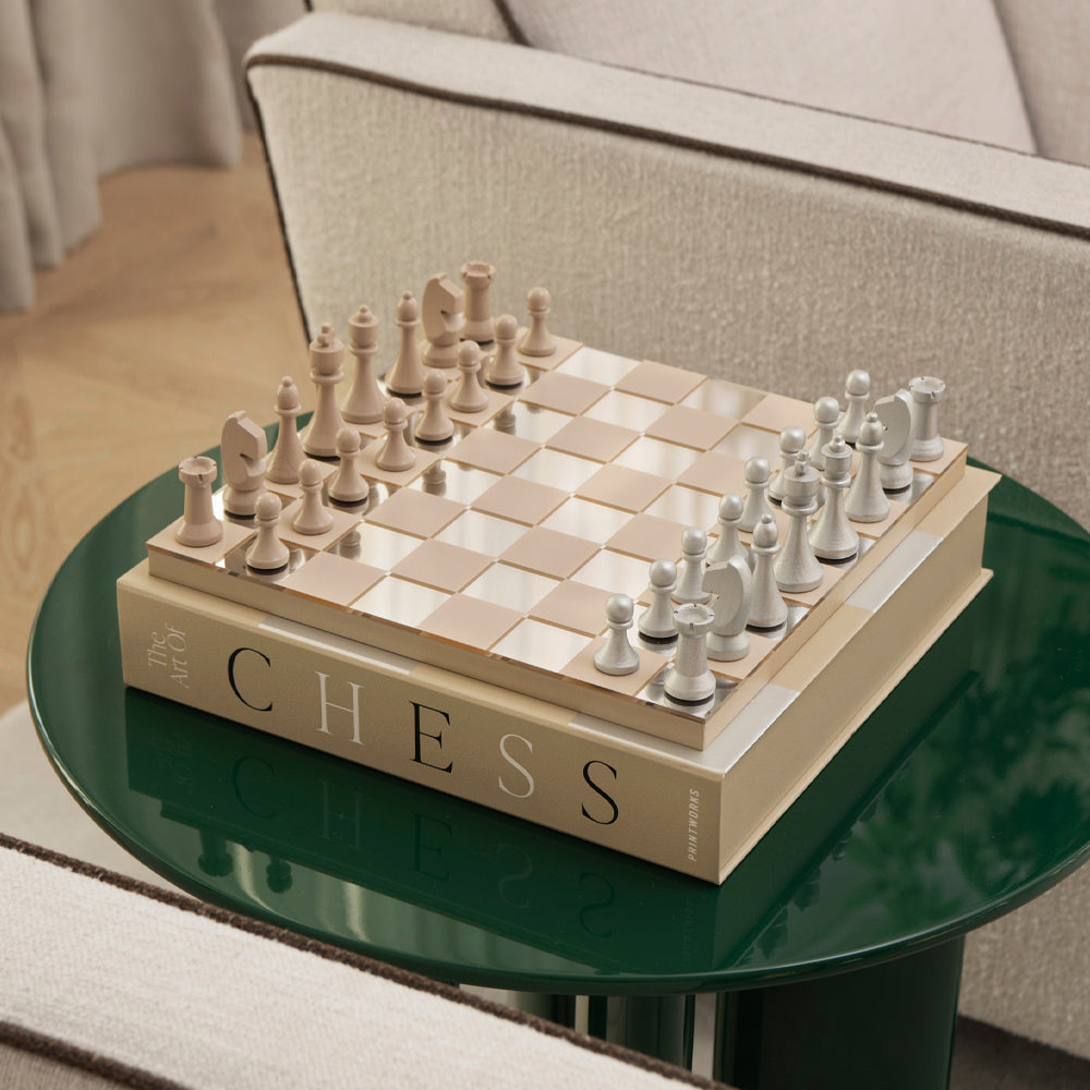 Printworks Classic Art of Chess Board Game - Mirror Edition (Coffee Table Set)
