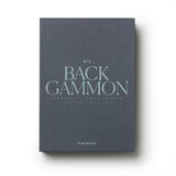 Printworks Classic Backgammon Board Game - Grey Blue