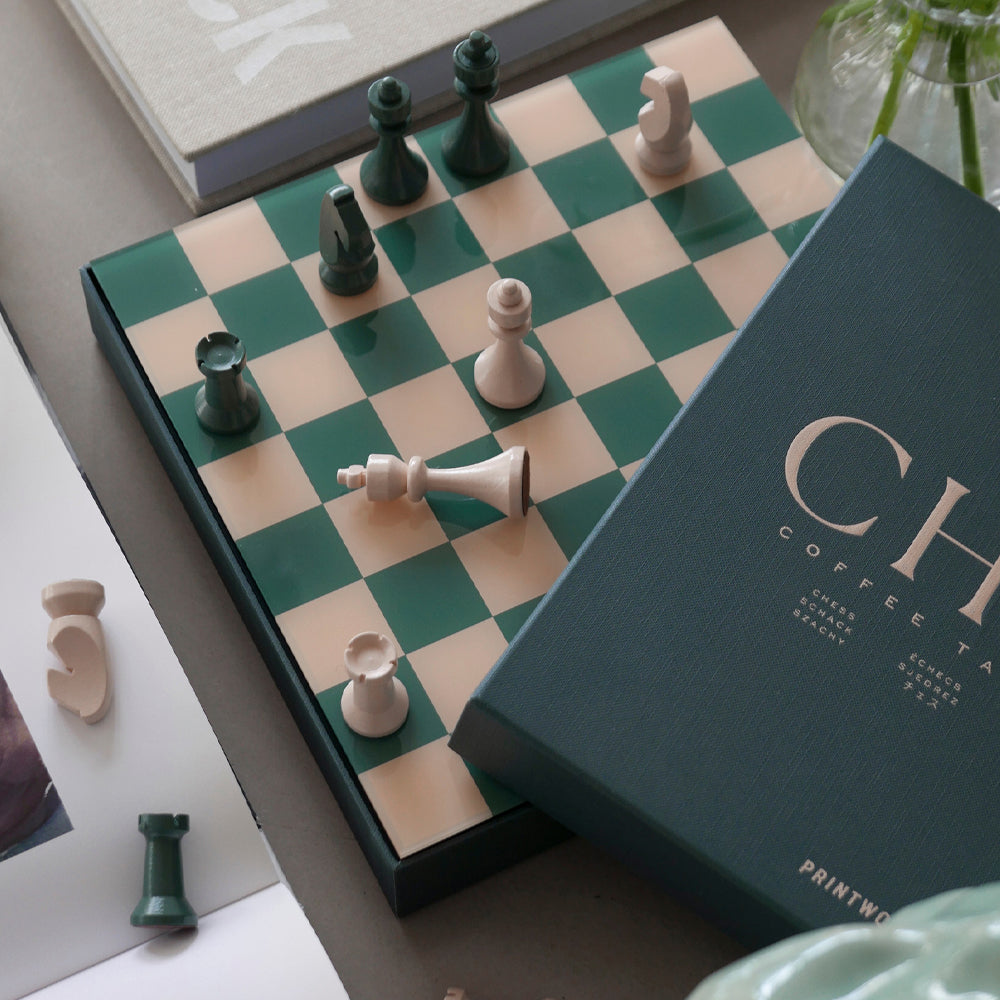 Printworks Classic Chess Board Game - Green