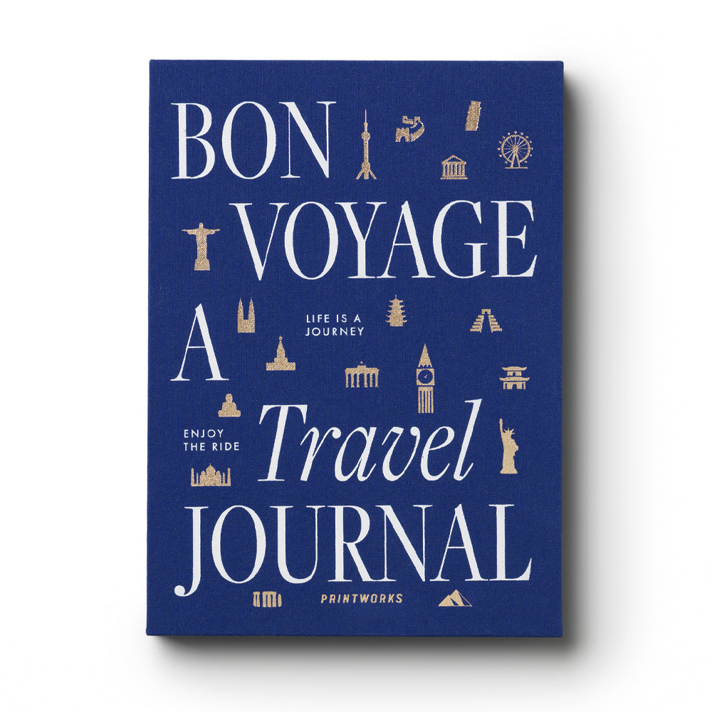 Printworks Bon Voyage Travel Journal-  Blue Beige