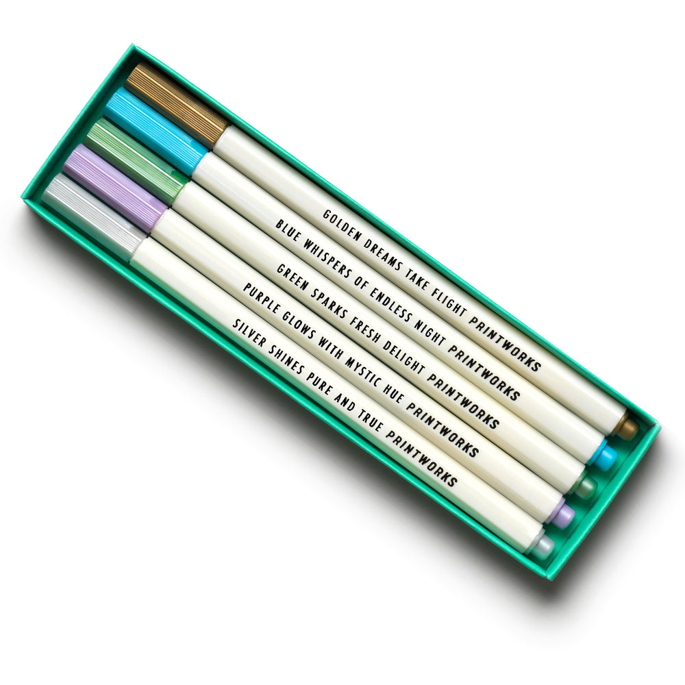 Printworks Metallic Art Markers - 5 Pack