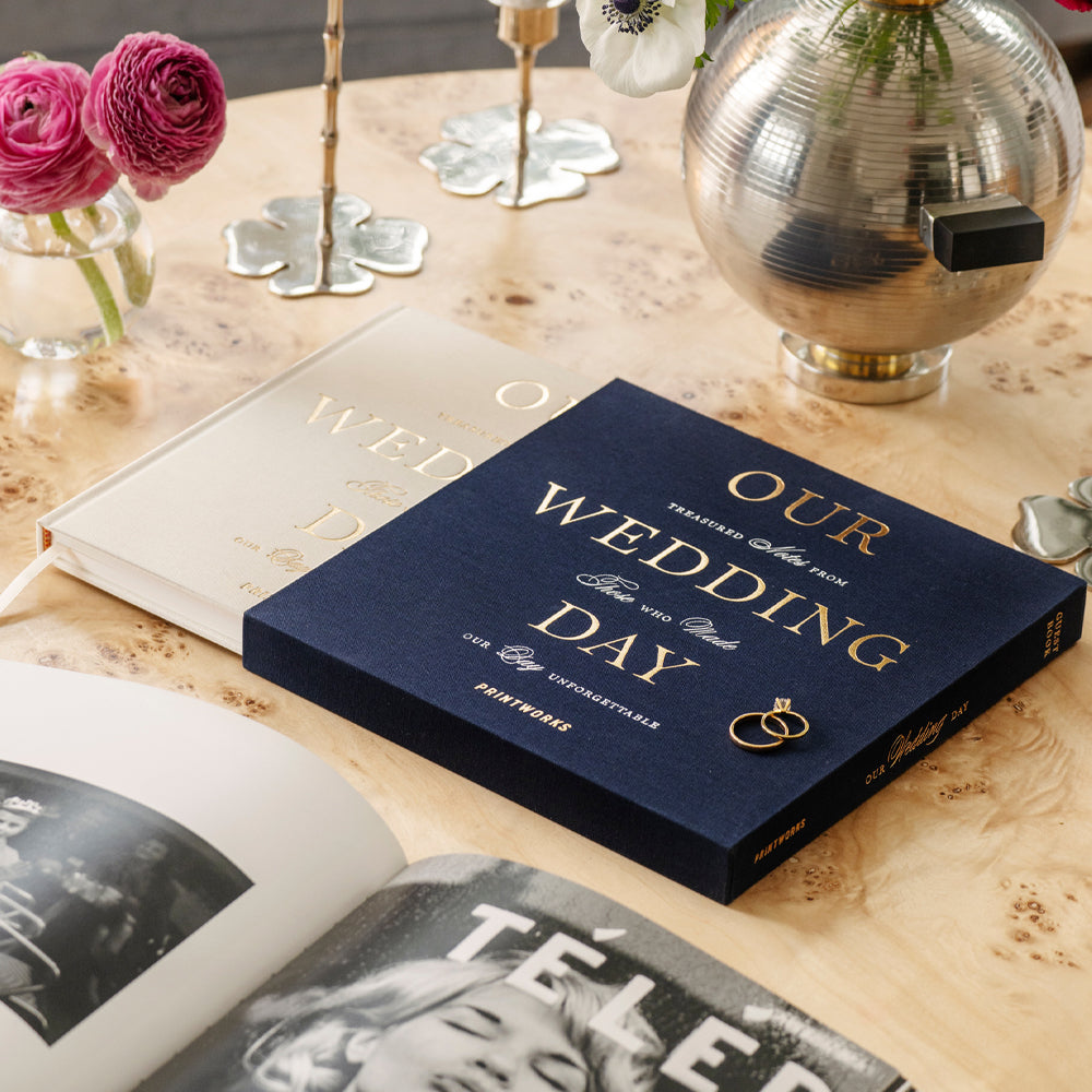 Printworks Wedding Guest Book - Dark Blue