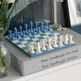 Printworks Classic Chess Board Game - Dusty Blue (Coffee Table Set)