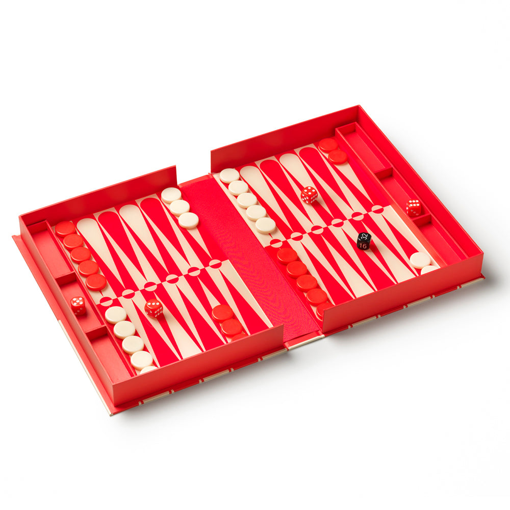 Printworks Classic Art of Backgammon Board Game - Red Cream