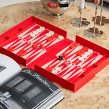 Printworks Classic Art of Backgammon Board Game - Red Cream