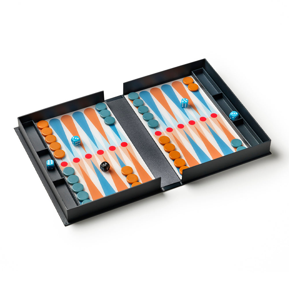 Printworks Classic Art of Backgammon Board Game - Anthracite Grey