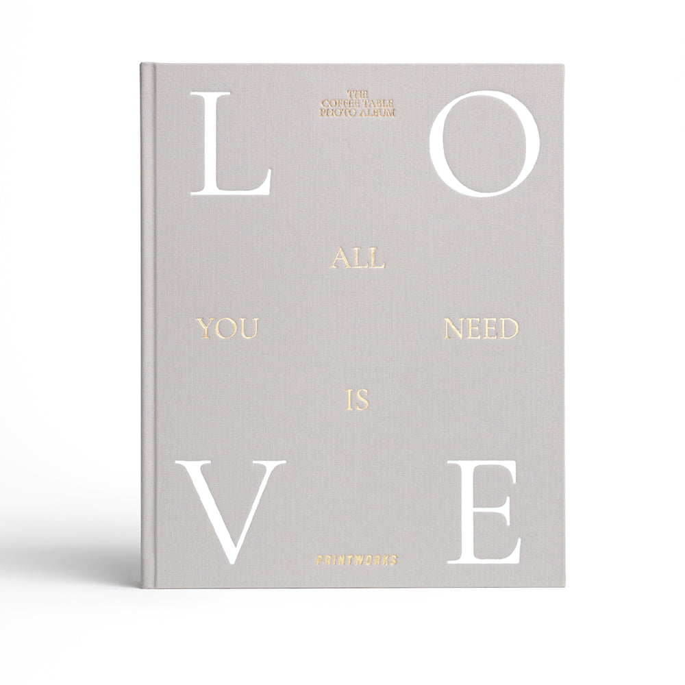 Printworks Photo Album - All You Need Is Love - Grey