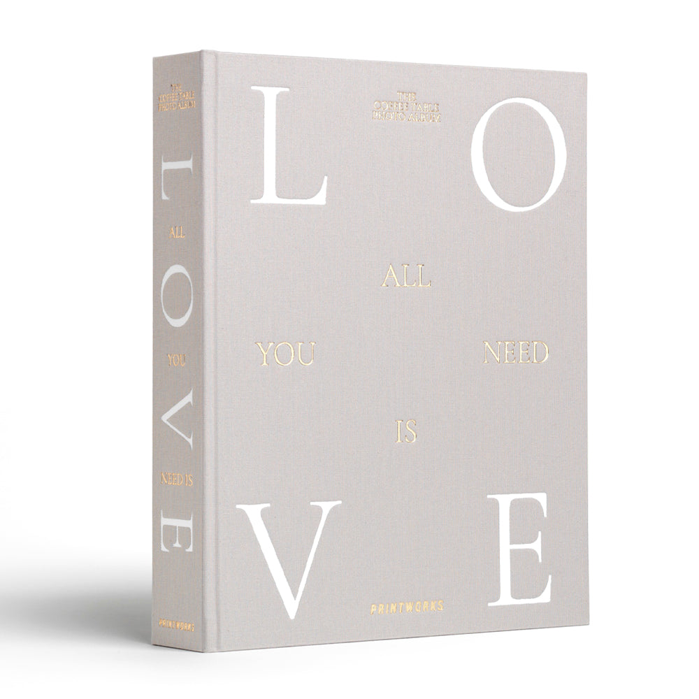 Printworks Photo Album - All You Need Is Love - Grey