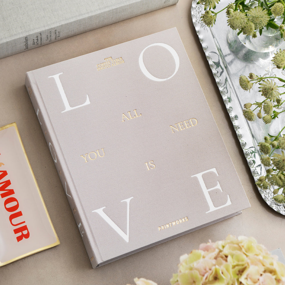 Printworks Photo Album - All You Need Is Love - Grey