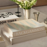Printworks Classic Art Of Backgammon Mirror Board Game - Beige Clear
