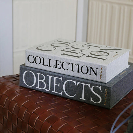 Printworks Collection Medium Storage Box - Grey (Book Style Shelf Decor)