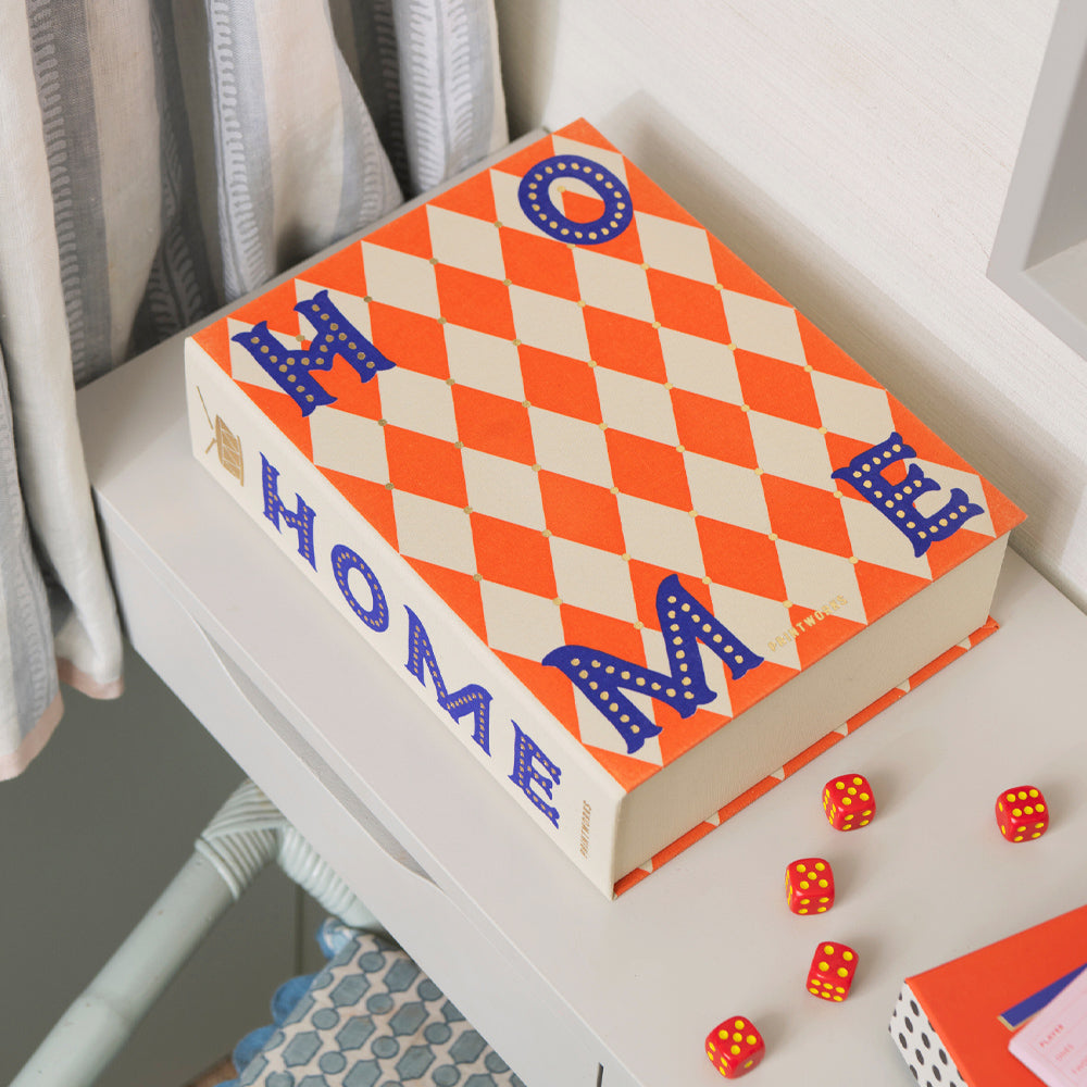 Printworks Home Storage Box - Orange (Book Style Shelf Décor)