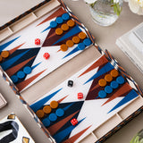 Printworks Bazaar Backgammon Board Game - Moroccan Design (Coffee Table Set)