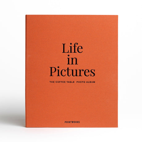 Printworks Life In Pictures Photo Album - Orange (Coffee Table Keepsake Gift)