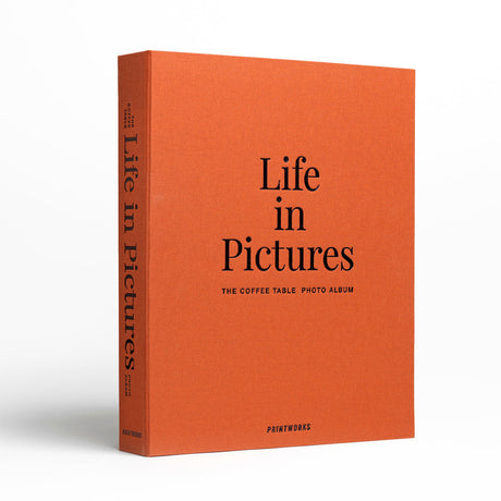 Printworks Life In Pictures Photo Album - Orange (Coffee Table Keepsake Gift)